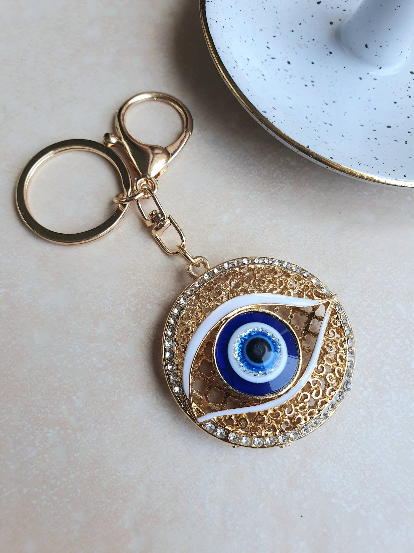 Porte-clés oeil - doré