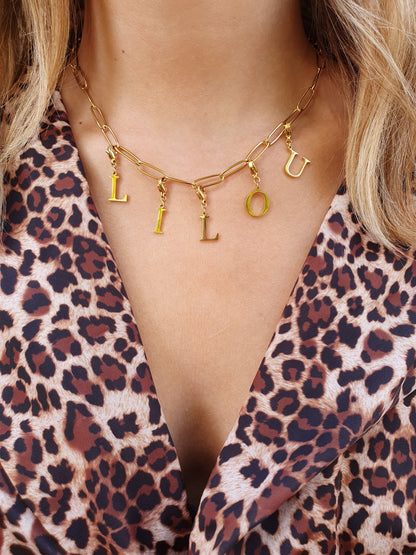 Charms lettres initiales - doré