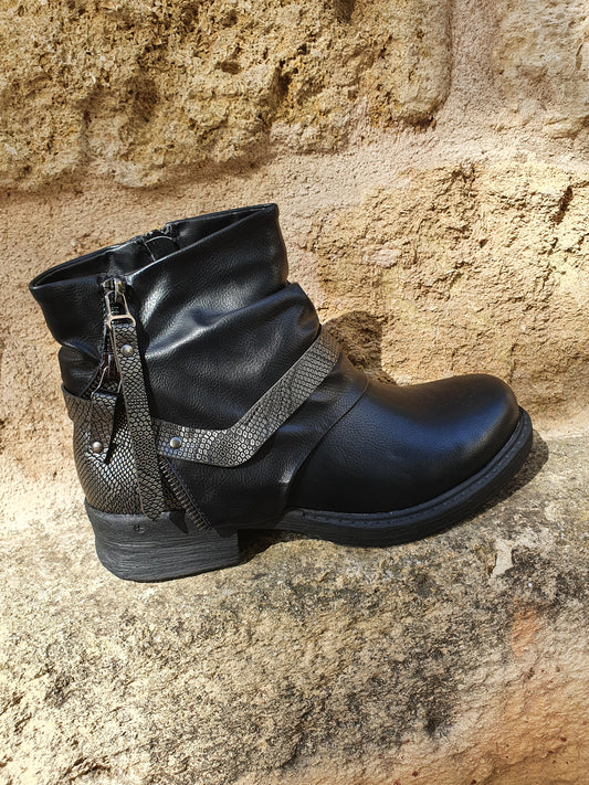 Bottines basses en similicuir