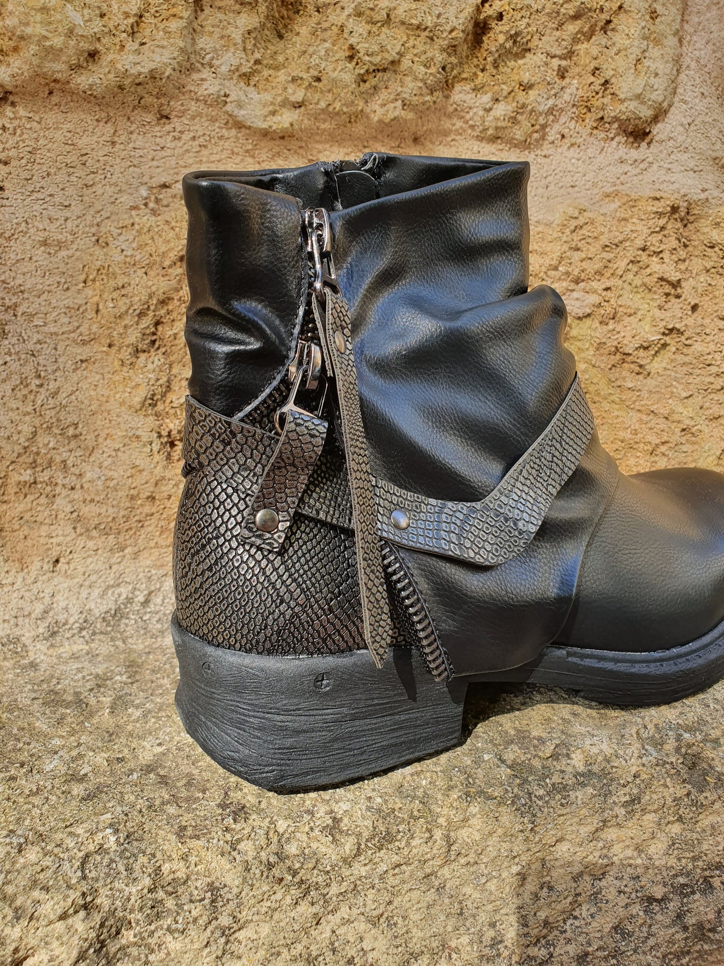 Bottines basses en similicuir