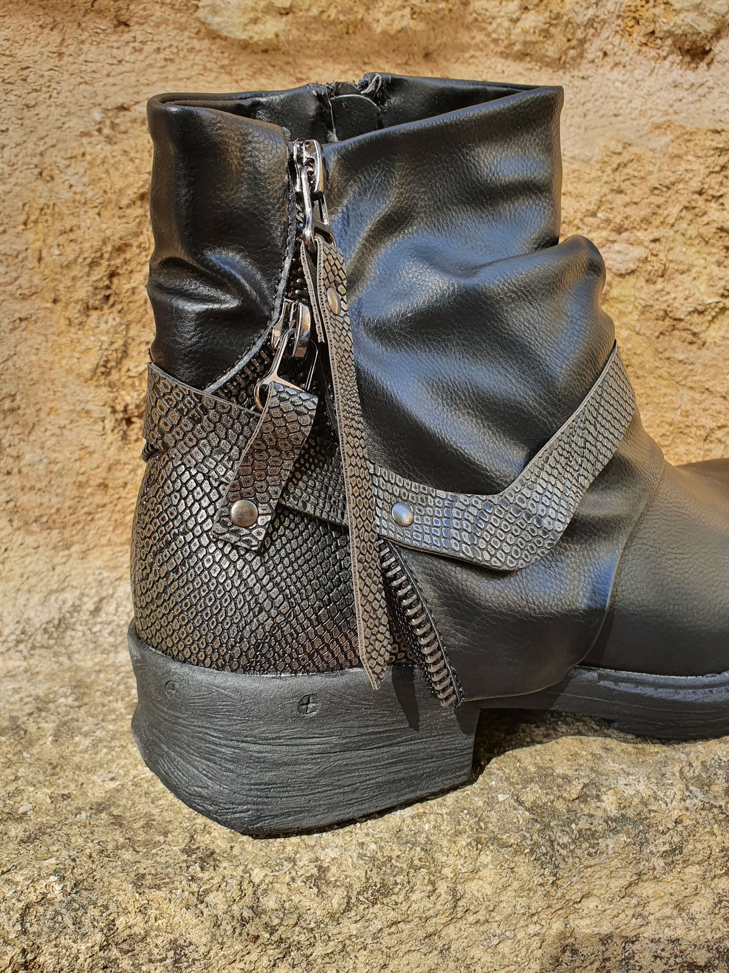 Bottines basses en similicuir