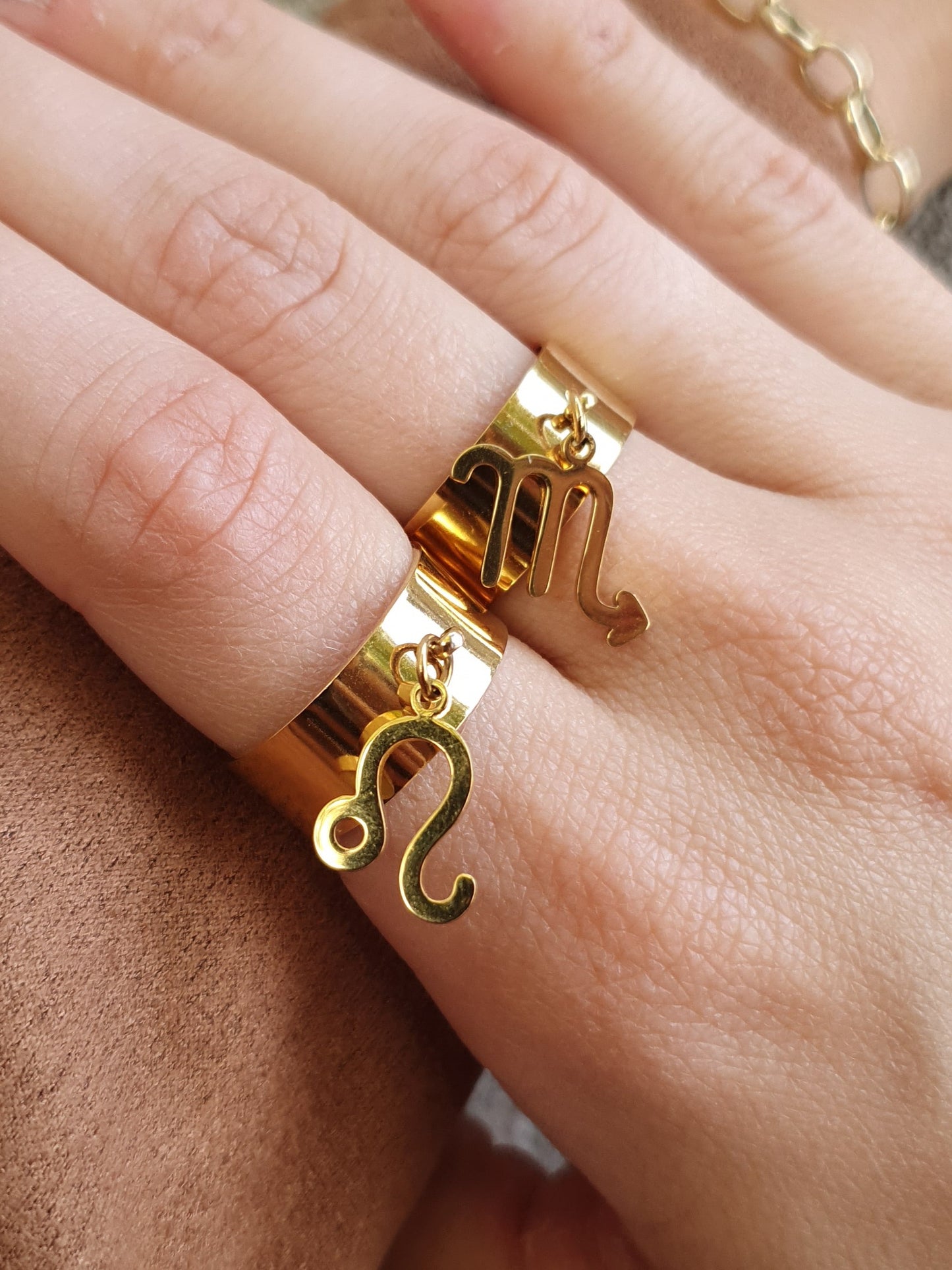 Bague signe astrologique  - doré