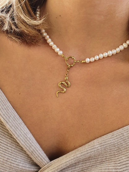 Collier en perles d'eau douce (personnalisable) - doré