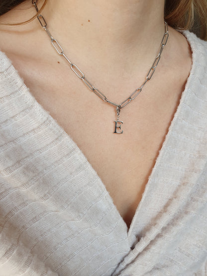Collier maillons ovales - argenté