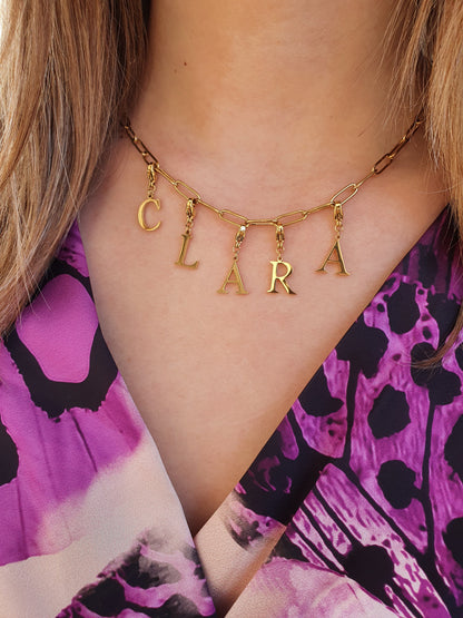 Collier prénom personnalisé - Doré | Maillons au choix