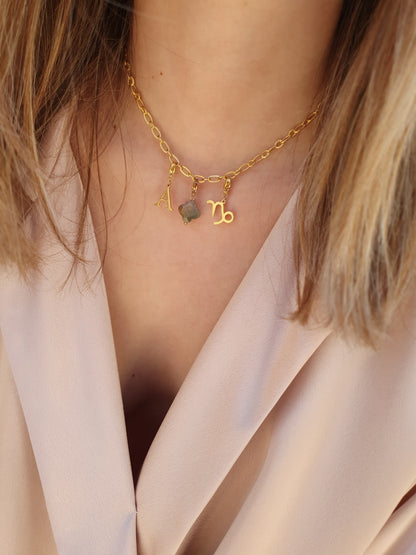 Chaîne petits maillons striés (à personnaliser) - doré