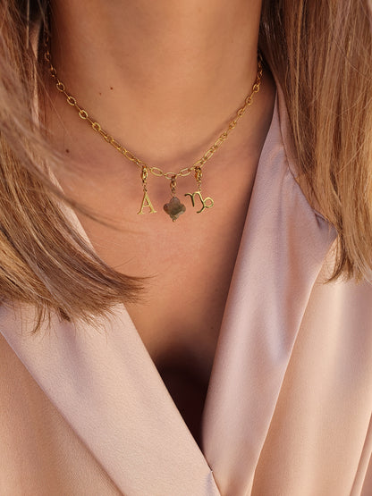 Chaîne petits maillons striés (à personnaliser) - doré