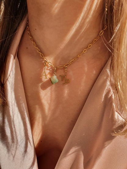 Chaîne petits maillons striés (à personnaliser) - doré