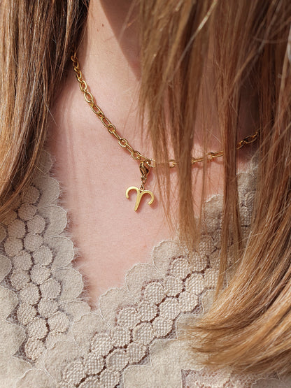 Chaîne petits maillons striés (à personnaliser) - doré