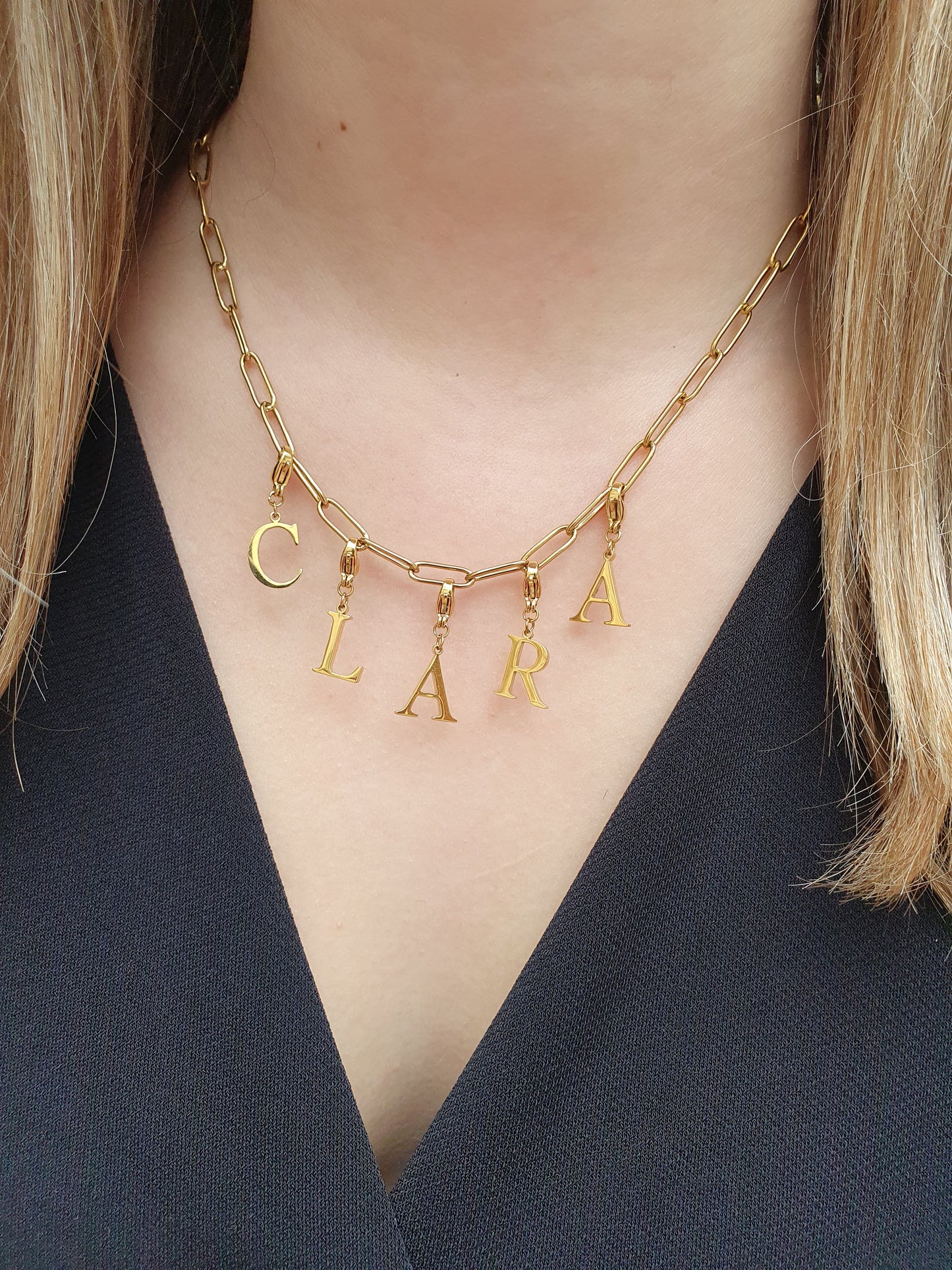 Collier prénom personnalisé - Doré | Maillons au choix
