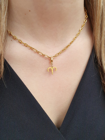 Chaîne petits maillons striés (à personnaliser) - doré