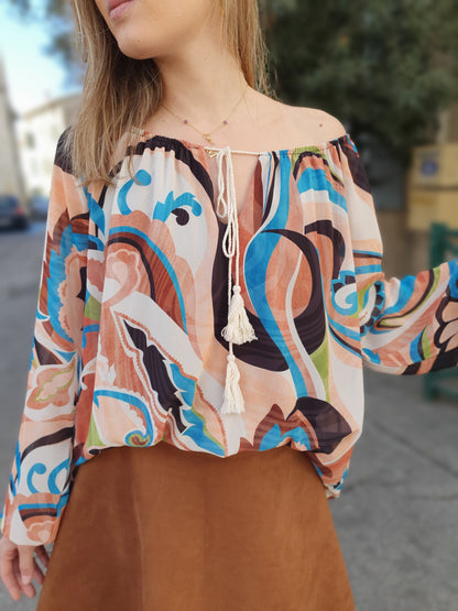 Blouse à imprimés