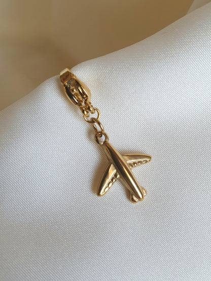Charm avion - doré