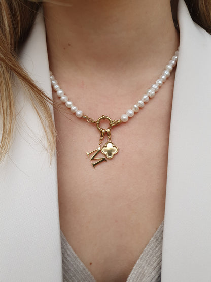 Collier en perles d'eau douce (personnalisable) - doré