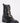 Bottines noires similicuir boucles argentées